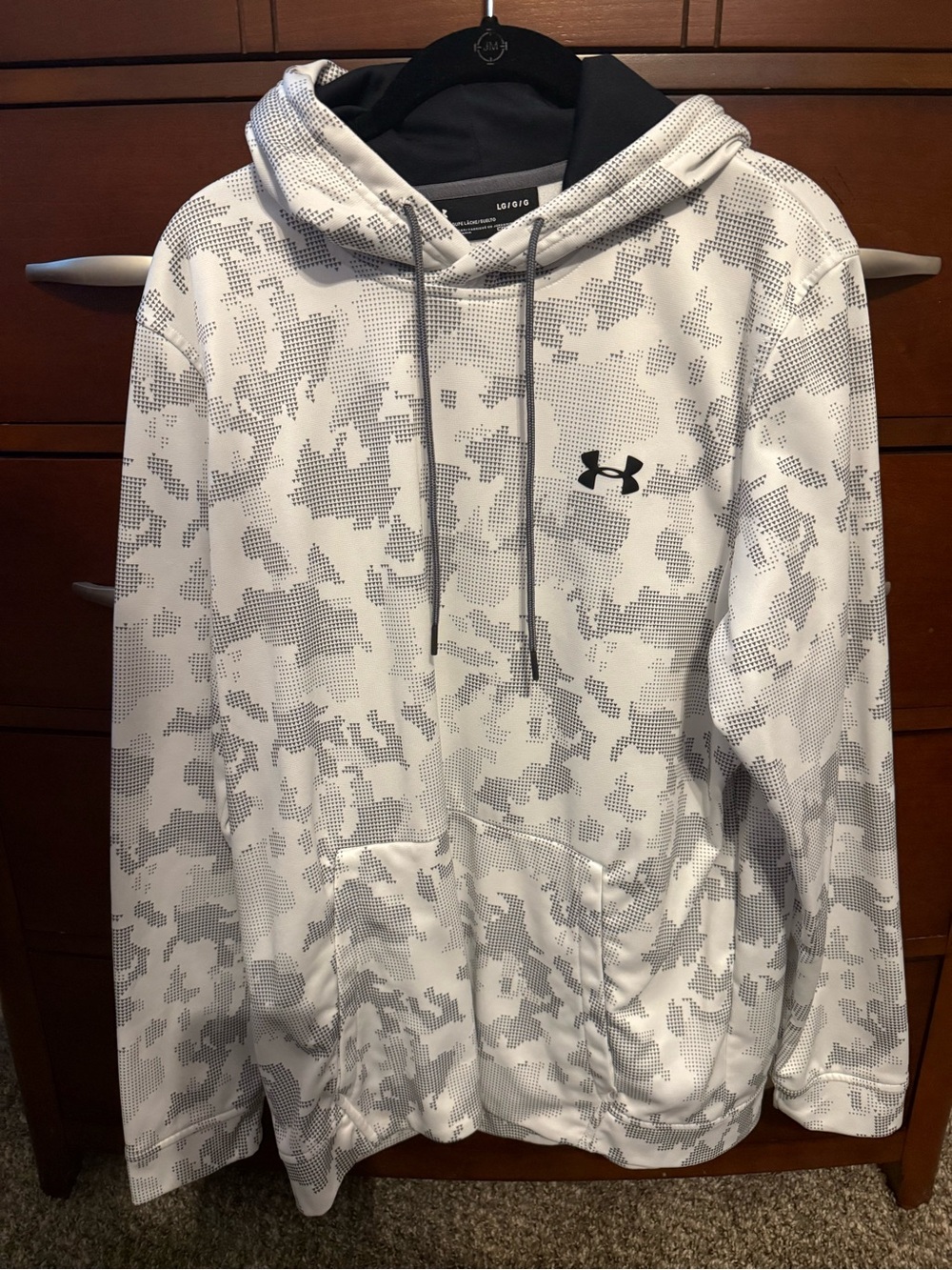Under Armour White & Gray Pixel Camo Hoodie